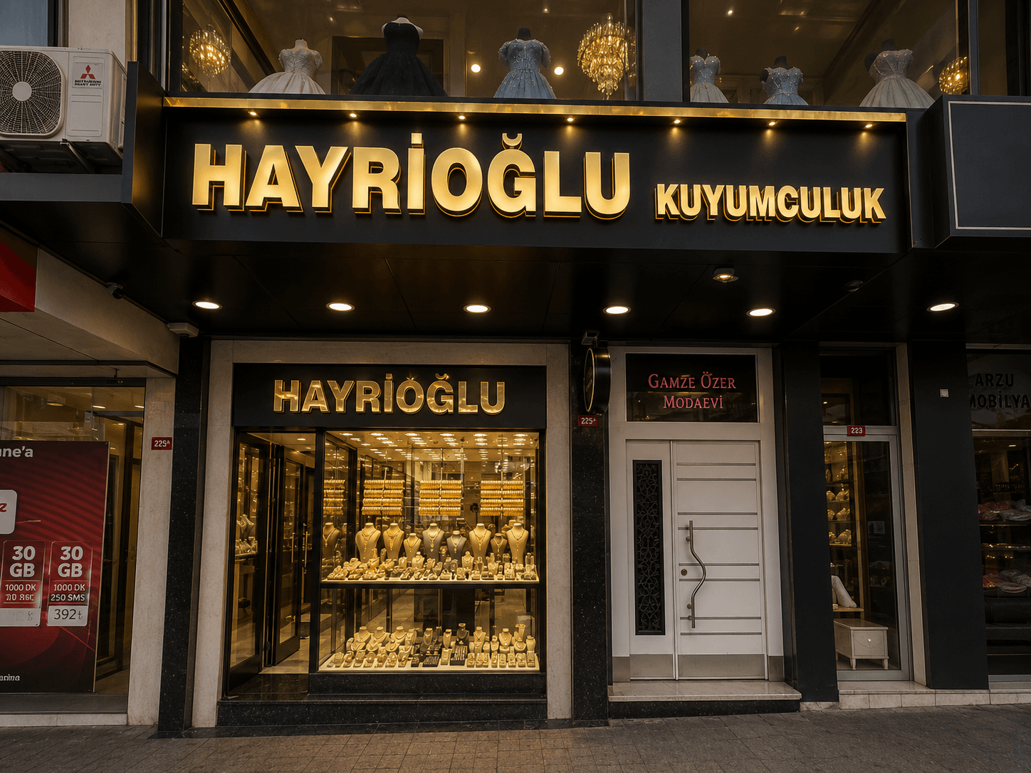 03 Paslanmaz gold ışıklı harf